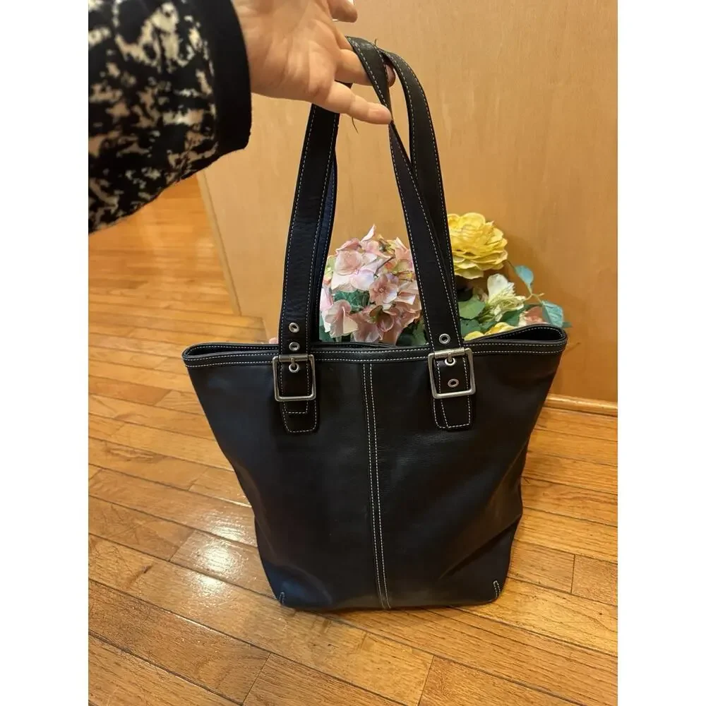 Coach 9573 black tote bag (pu100 - Picture 5 of 9